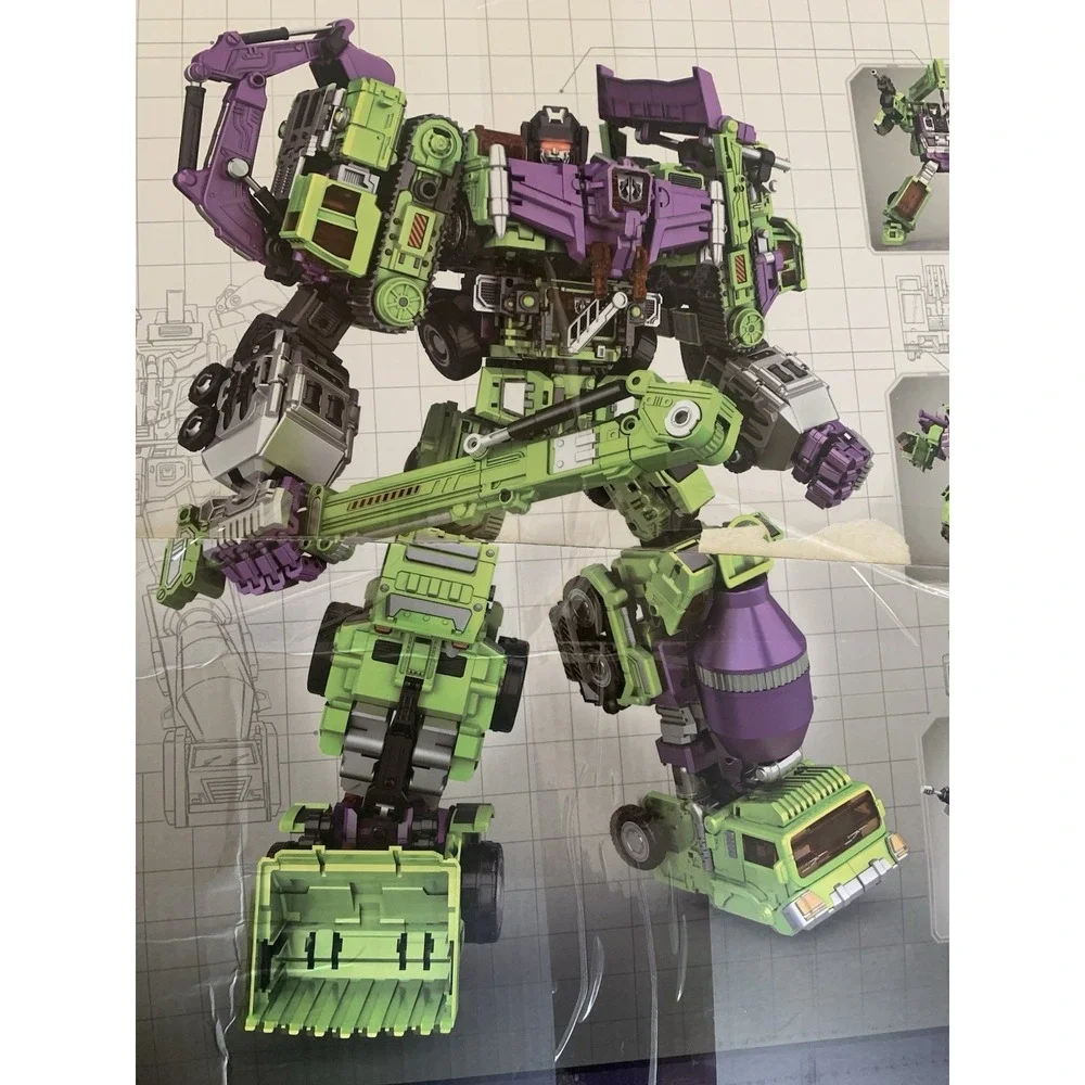 NBK Devastator 6-in-1 Combiner Robot Green Construction Set Open Box